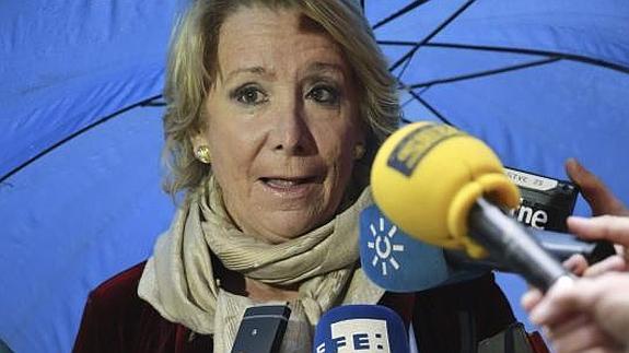 La presidenta del PP de Madrid, Esperanza Aguirre