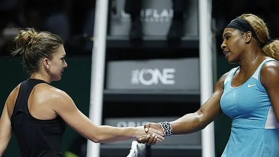 Simona Halep y Serena Williams. 