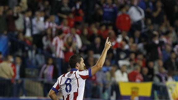 Koke, tras uno de los goles al Malmoe. 