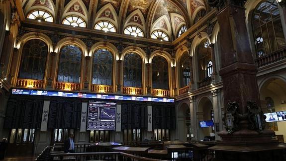 Interior de la Bolsa de Madrid 