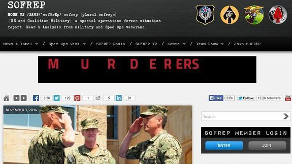 Imagen de O'Neill en el blog militar de EE UU Sofrep.com