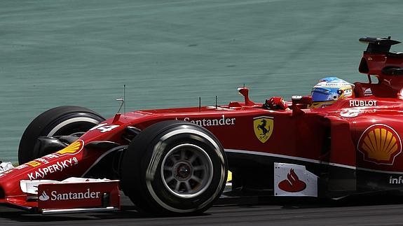 Fernando Alonso, en el Gran Premio de Brasil. 