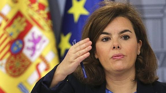 La vicepresidenta del Gobierno, Soraya Sáenz de Santamaría. 
