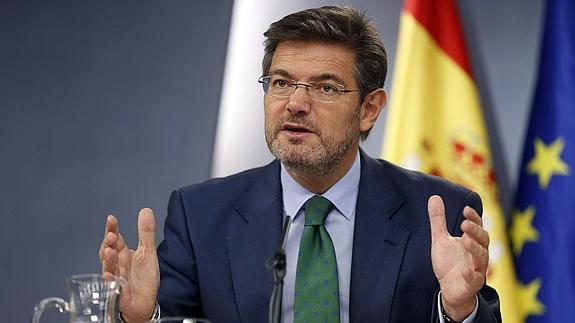 El ministro de Justicia, Rafael Catalá.