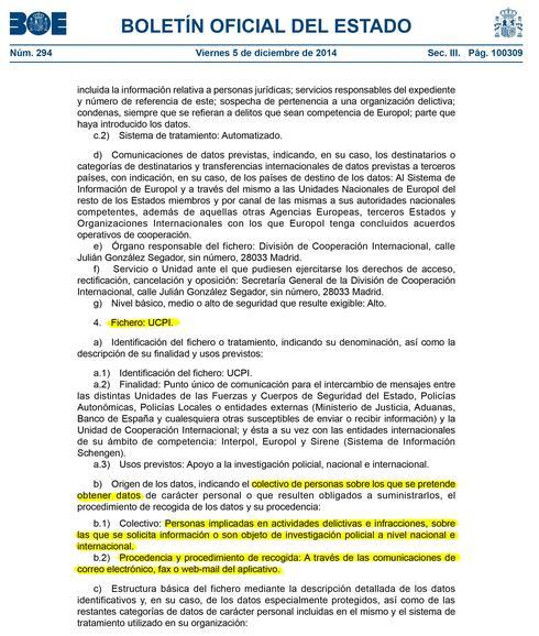 Interior crea una base de datos de sospechosos sin ningún control judicial