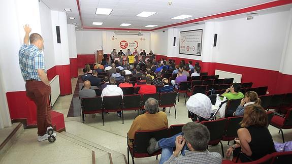 Una asamblea de trabajadores.