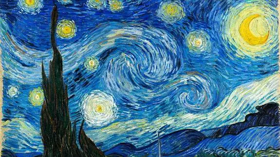La obra "La noche estrellada" de Vincent van Gogh. 