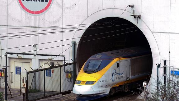 Uno de los trenes que marcha bajo el Canal de la Mancha. 