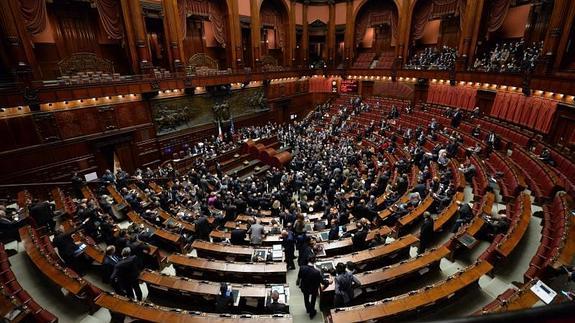 Vista del parlamento de Roma.