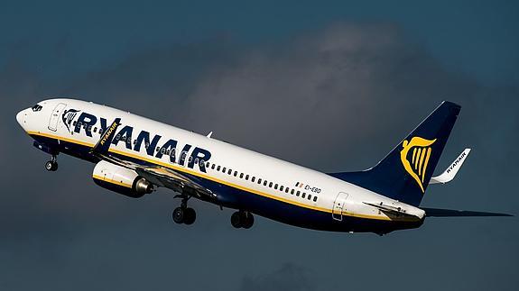 Un avión de Ryanair. 