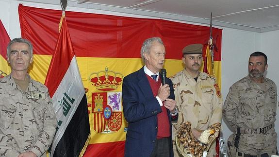 Morenés, en Irak.