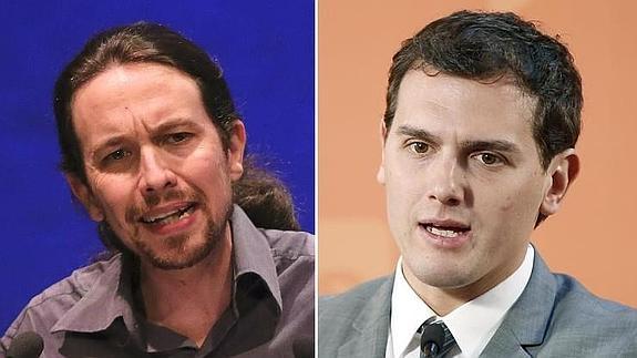 Pablo Iglesias y Albert Rivera .