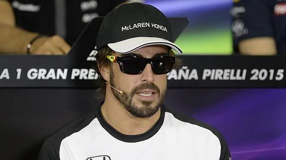 Fernando Alonso, en presentación del GP de España. 