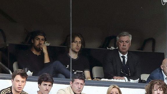 Ancelotti vio el partido desde la grada. 