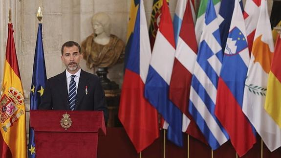 Felipe VI, durante su discurso. 