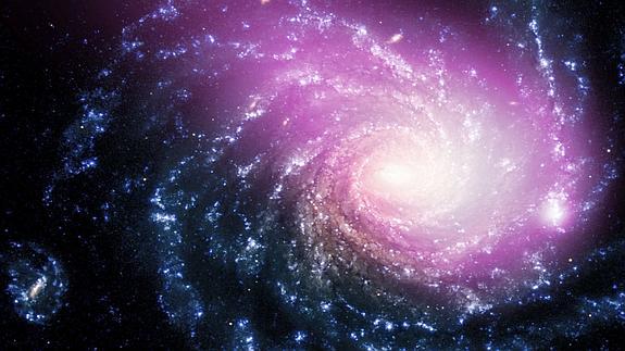 Imagen de la NASA de la colisión de galaxias. 