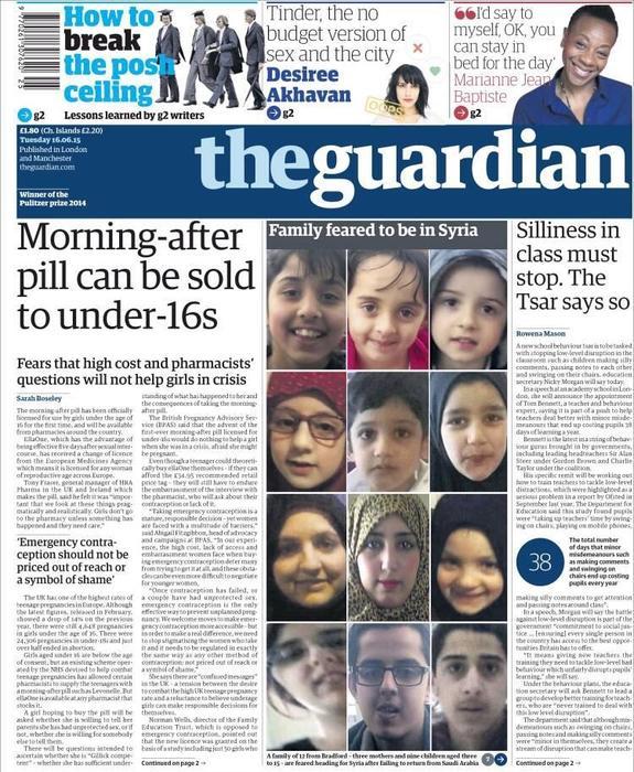 Portada de 'The Guardian' con los doce miembros de la familia.