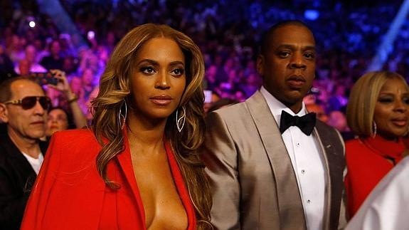 La cantante Beyoncé junto a su marido, Jay-Z. 