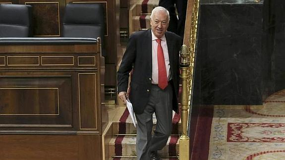 García-Margallo, durante el pleno del Congreso.