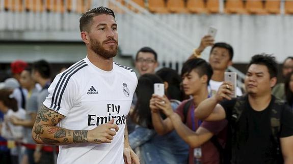 Sergio Ramos, en China. 