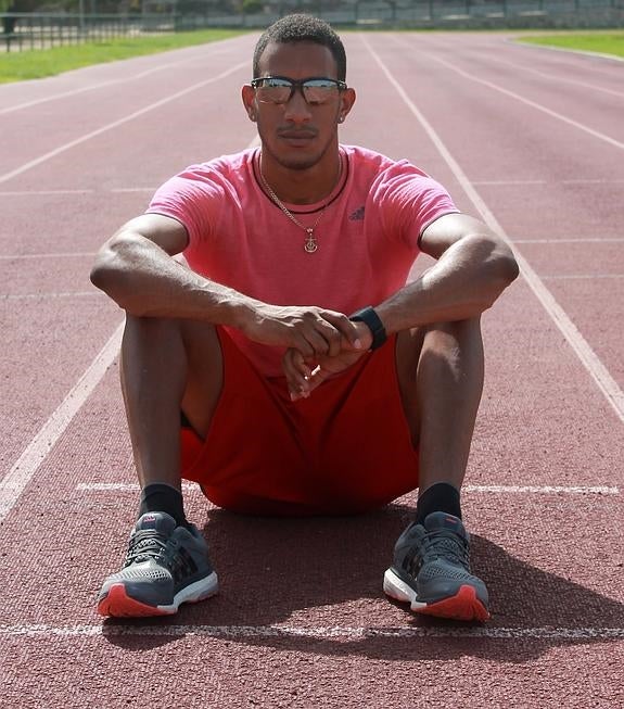 Orlando Ortega, en una pista de Ontinyent. 