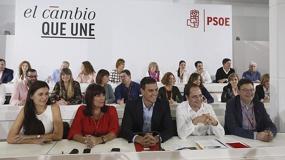 Pedro Sánchez, durante la reunión del Comité Federal. 