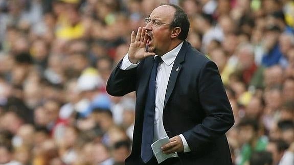 Rafa Benítez, durante el partido ante la UD Las Palmas. 