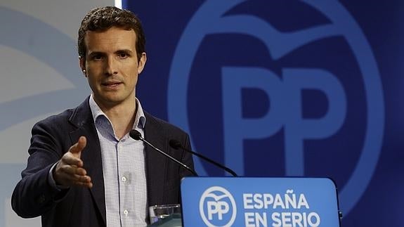 El vicesecretario de Comunicación del Partido Popular, Pablo Casado.