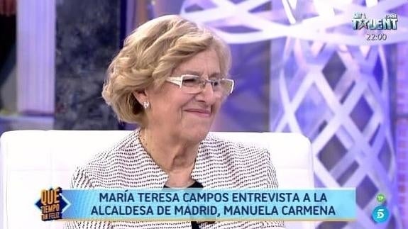 Carmena: «¿Hacer lo de Rita Maestre? Yo también era protestona»