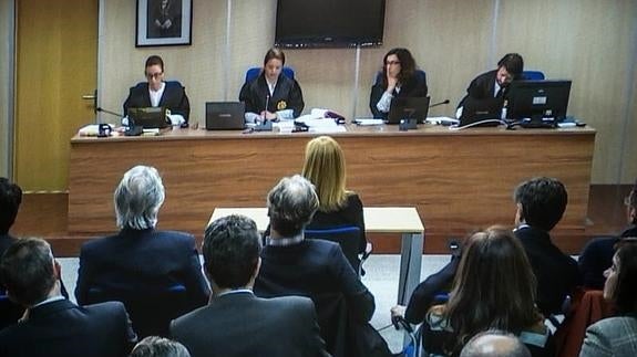 La infanta Cristina, en el juicio por el caso Nóos. 