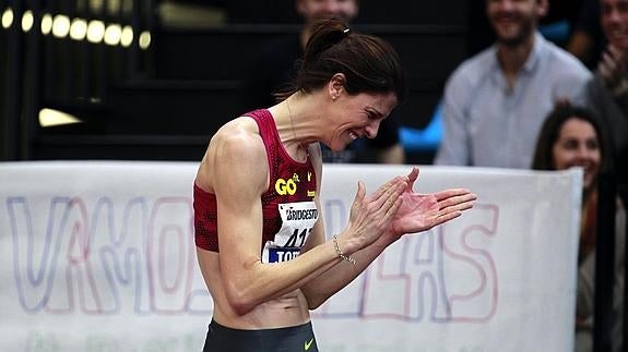 Ruth Beitia, durante una competición. 