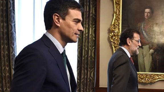 Pedro Sánchez y Mariano Rajoy.