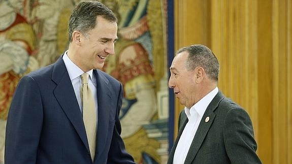 El rey Felipe VI recibe al portavoz de Compromís, Joan Baldoví. 