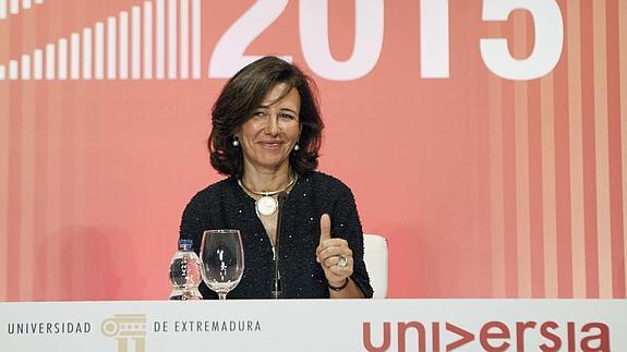 Ana Botín, presidenta del Santander. 