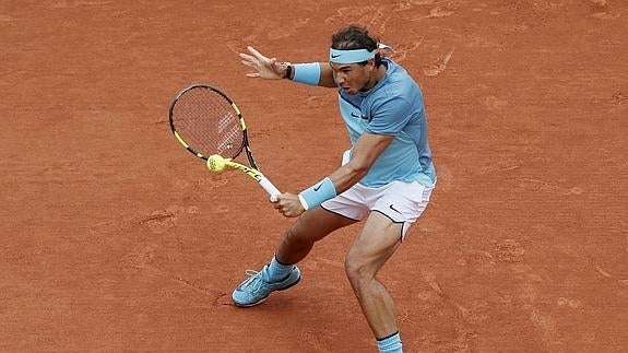 Nadal, durante el partido ante Groth. 