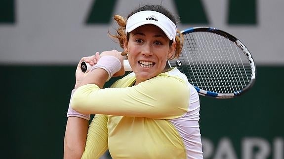 Garbiñe Muguruza, en las semifinales de Roland Garros. 