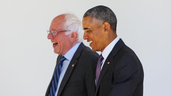 Bernie Sanders y Barack Obama, durante su reunión en la Casa Blanca.