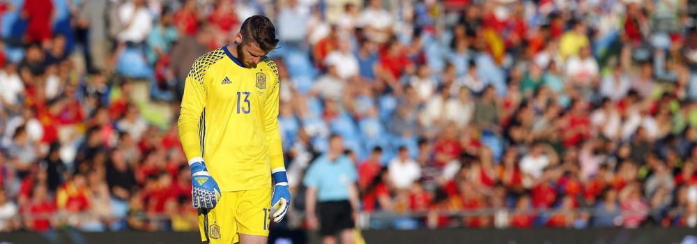 De Gea, durante un partido. 