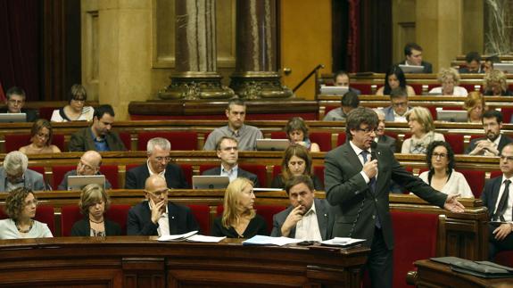 Sesión de control al Govern en el Parlamento catalán.