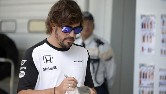 Alonso, en el circuito de Alemania. 