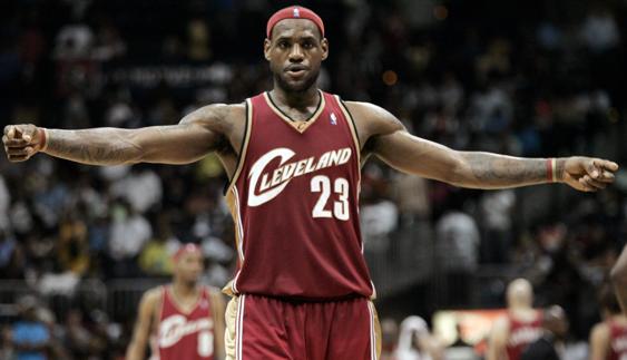 LeBron, durante un partido. 