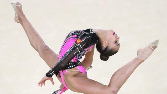 Margarita Mamun, durante un ejercicio. 