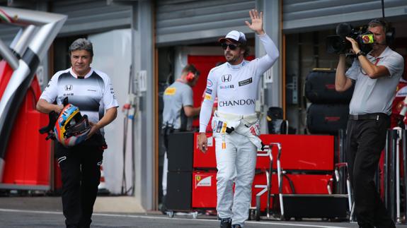 Fernando Alonso, en el GP de Bélgica. 