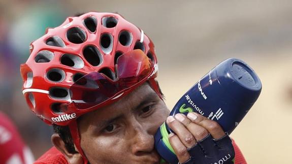 Nairo Qintana (Movistar), líder de la Vuelta a España. 