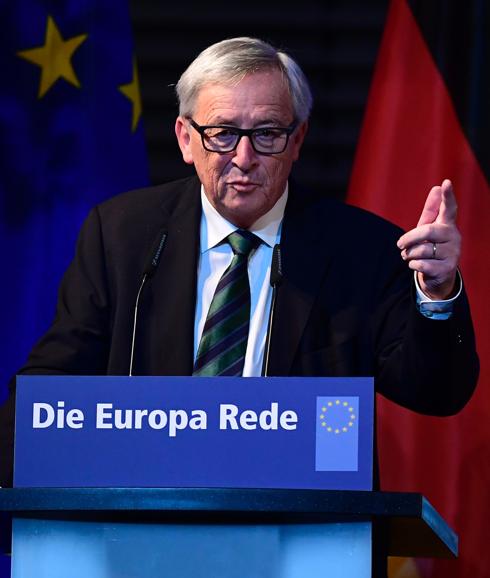 Jean-Claude Juncker da su discurso sobre el Estado de Europa en Berlín