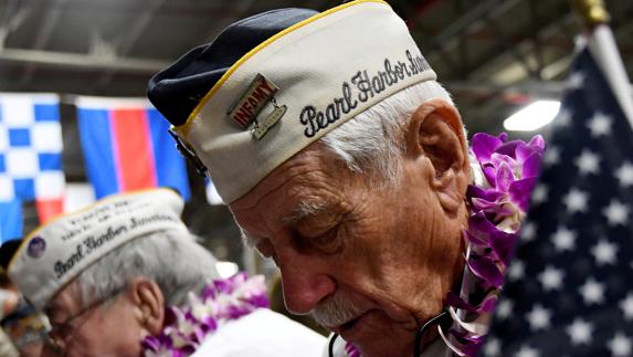 Delton Walling, uno de los cinco supervivientes vivos del ataque de Pearl Harbor.