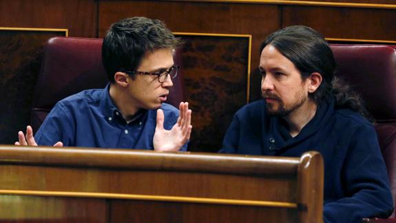 Íñigo Errejón y Pablo Iglesias.