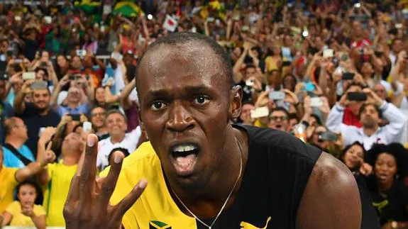 El jamaicano Usain Bolt celebra uno de sus éxitos en los Juegos de Río. 