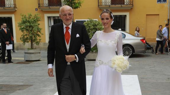 Juan Roig, en la boda de su hija Juana Roig.