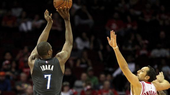 Serge Ibaka, durante el partido. 